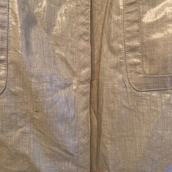 J Crew Linen Slicker Raincoat - Picture 12 of 12